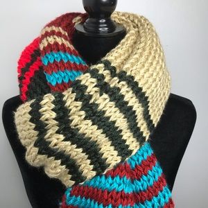 Rocco Wear Hand knit Multicolored extra long scarf